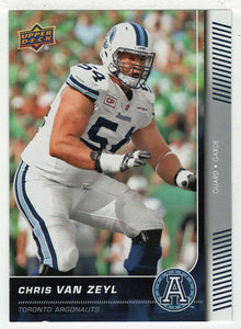 Chris Van Zeyl - Toronto Argonauts (CFL Football Card) 2015 Upper Deck # 92 Mint