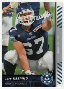 Jeff Keeping - Toronto Argonauts (CFL Football Card) 2015 Upper Deck # 93 Mint