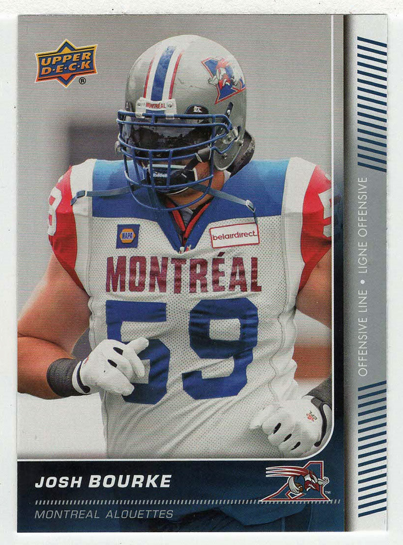 Josh Bourke - Montreal Alouettes (CFL Football Card) 2015 Upper Deck # 98 Mint