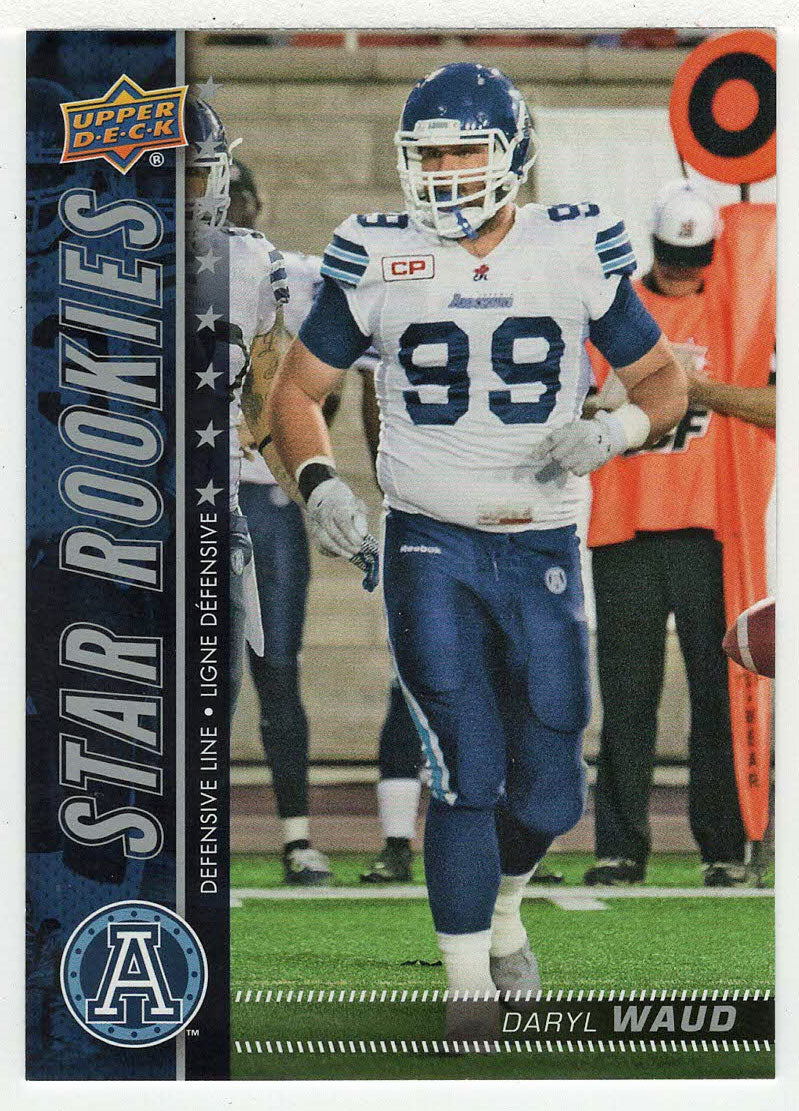 Daryl Waud - Toronto Argonauts - Star Rookies (CFL Football Card) 2015 Upper Deck # 190 Mint