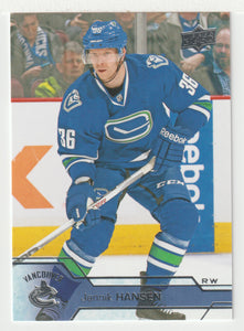 Jannik Hansen - Vancouver Canucks (NHL Hockey Card) 2016-17 Upper Deck # 182 Mint
