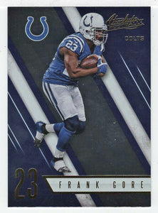 Frank Gore - Indianapolis Colts (NFL Football Card) 2016 Panini Absolute # 9 Mint