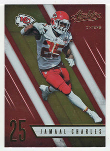 Jamaal Charles - Kansas City Chiefs (NFL Football Card) 2016 Panini Absolute # 34 Mint