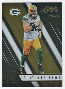 Clay Matthews - Green Bay Packers (NFL Football Card) 2016 Panini Absolute # 70 Mint