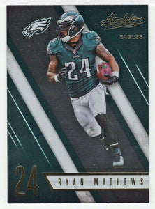 Ryan Mathews - Philadelphia Eagles (NFL Football Card) 2016 Panini Absolute # 93 Mint