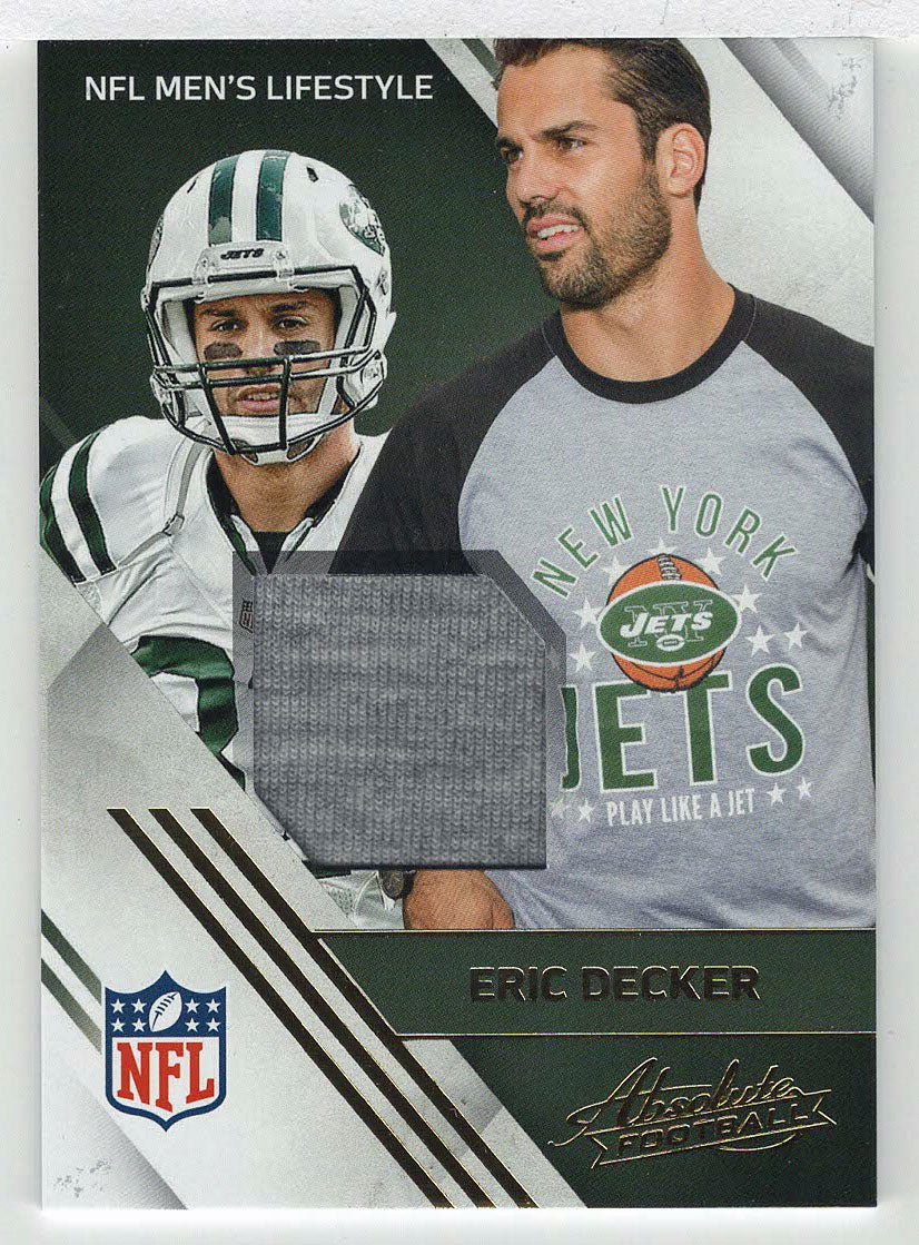 Eric Decker - New York Jets - Lifestyle Jerseys (NFL Football Card) 2016 Panini Absolute # 10 Mint