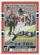 Devonta Freeman - Atlanta Falcons - Production Line Touchdowns (NFL Football Card) 2016 Panini Donruss # 1 Mint