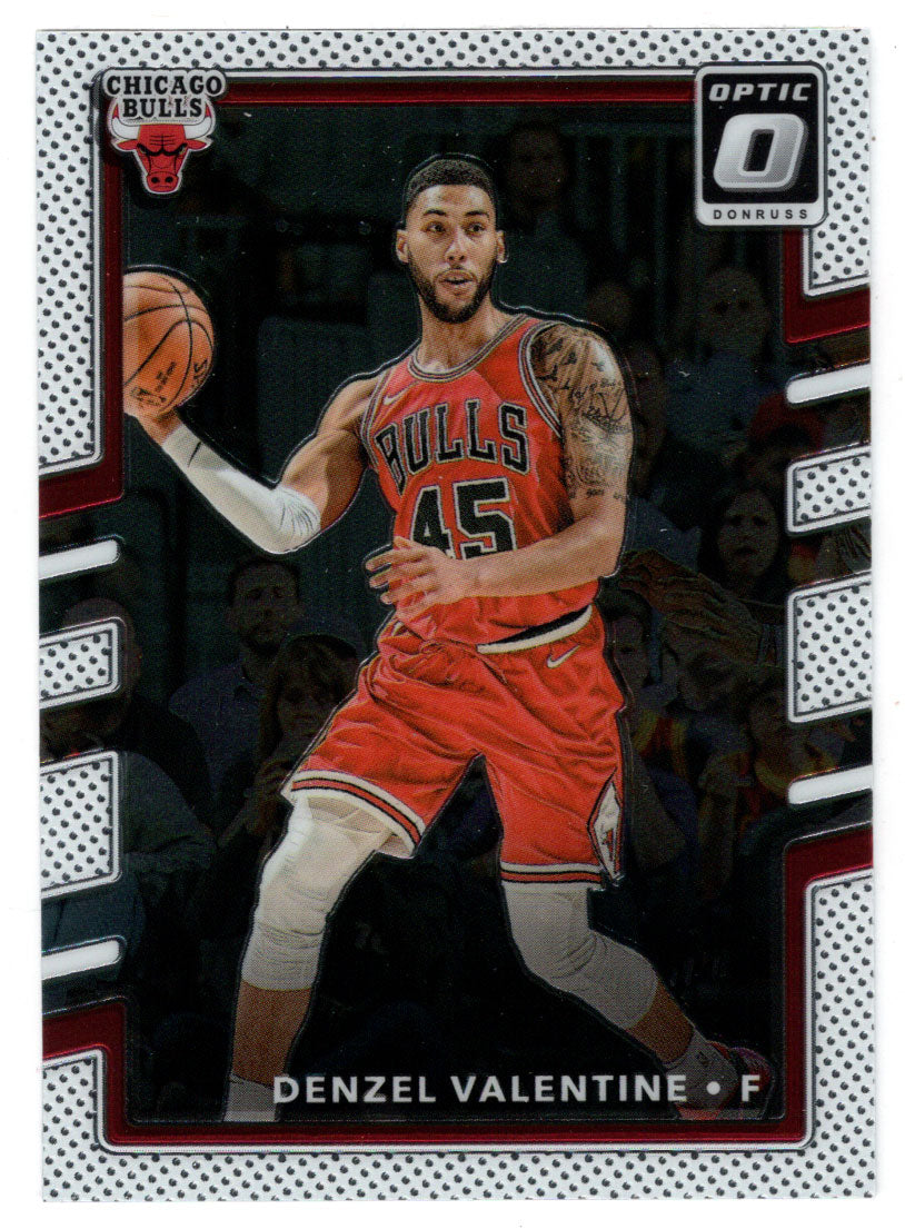 Denzel Valentine - Chicago Bulls (NBA Basketball Card) 2017-18 Donruss Optic # 24 Mint
