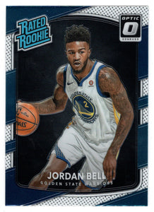 Jordan Bell RC - Golden State Warriors - Rated Rooke (NBA Basketball Card) 2017-18 Donruss Optic # 163 Mint