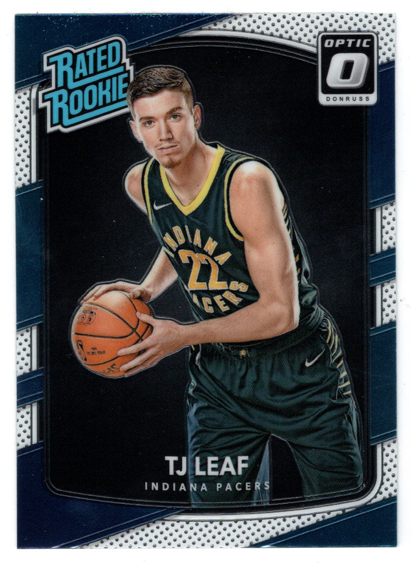TJ Leaf RC - Indiana Pacers - Rated Rooke (NBA Basketball Card) 2017-18 Donruss Optic # 183 Mint