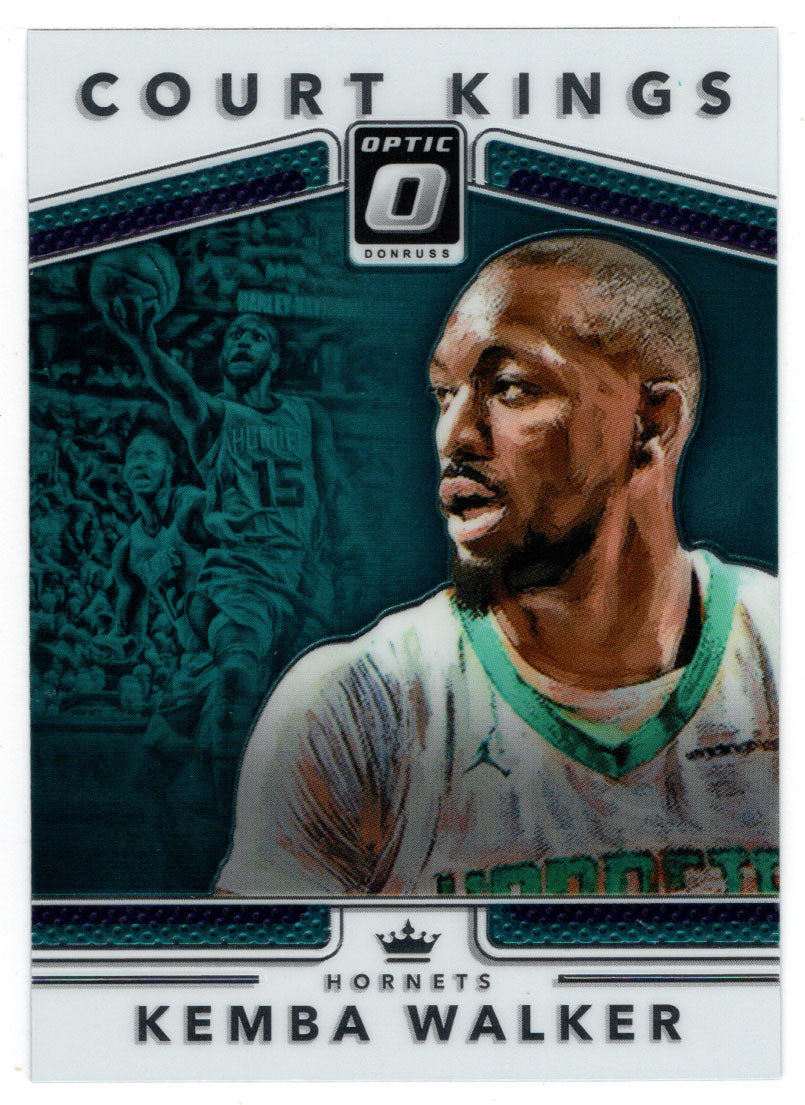Kemba Walker - Charlotte Hornets - Court Kings (NBA Basketball Card) 2017-18 Donruss Optic # 11 Mint
