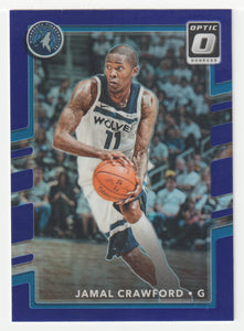 Jamal Crawford - Minnesota Timberwolves - Fast Break - Purple (NBA Basketball Card) 2017-18 Donruss Optic # 87 Mint