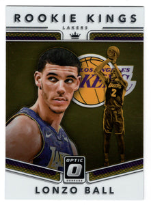 Lonzo Ball - Los Angeles Lakers - Rookie Kings (NBA Basketball Card) 2017-18 Donruss Optic # 2 Mint