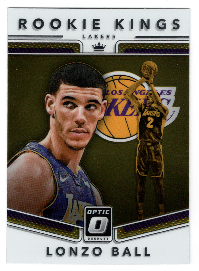 Lonzo Ball - Los Angeles Lakers - Rookie Kings (NBA Basketball Card) 2017-18 Donruss Optic # 2 Mint
