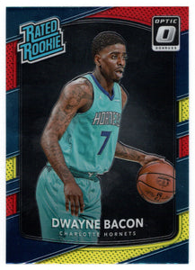 Dwayne Bacon - Charlotte Hornets - Rated Rookie - Yellow/Red (NBA Basketball Card) 2017-18 Donruss Optic # 161 Mint