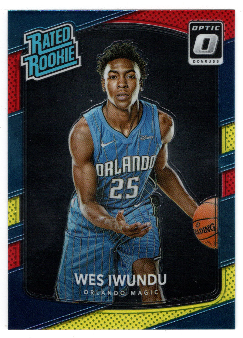 Wes Iwundu - Orlando Magic - Rated Rookie - Yellow/Red (NBA Basketball Card) 2017-18 Donruss Optic # 168 Mint