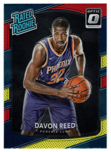 Davon Reed - Phoenix Suns - Rated Rookie - Yellow/Red (NBA Basketball Card) 2017-18 Donruss Optic # 169 Mint