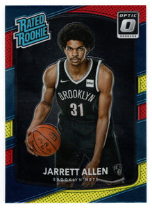 Jarrett Allen - Brooklyn Nets - Rated Rookie - Yellow/Red (NBA Basketball Card) 2017-18 Donruss Optic # 179 Mint