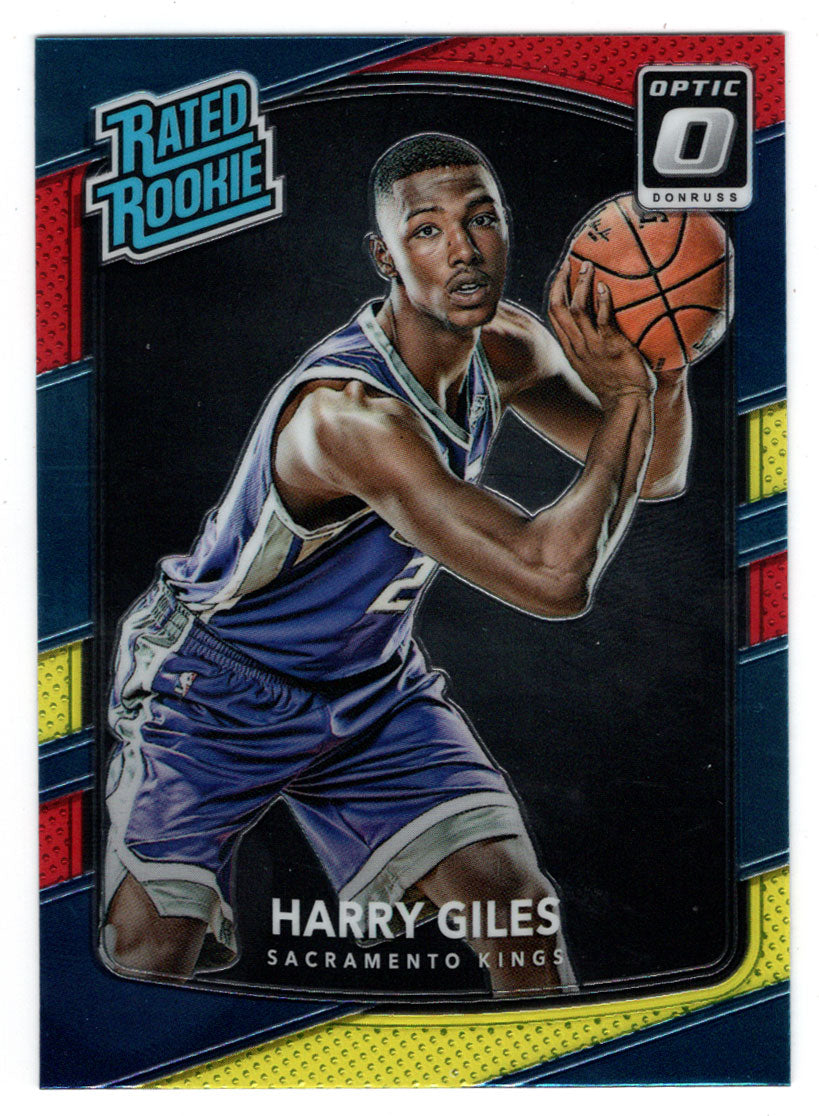 Harry Giles - Sacramento Kings - Rated Rookie - Yellow/Red (NBA Basketball Card) 2017-18 Donruss Optic # 181 Mint