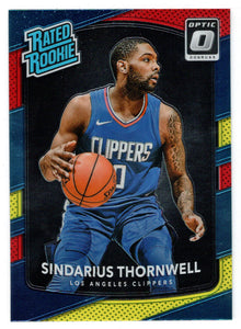 Sindarius Thornwell - Los Angeles Clippers - Rated Rookie - Yellow/Red (NBA Basketball Card) 2017-18 Donruss Optic # 194 Mint