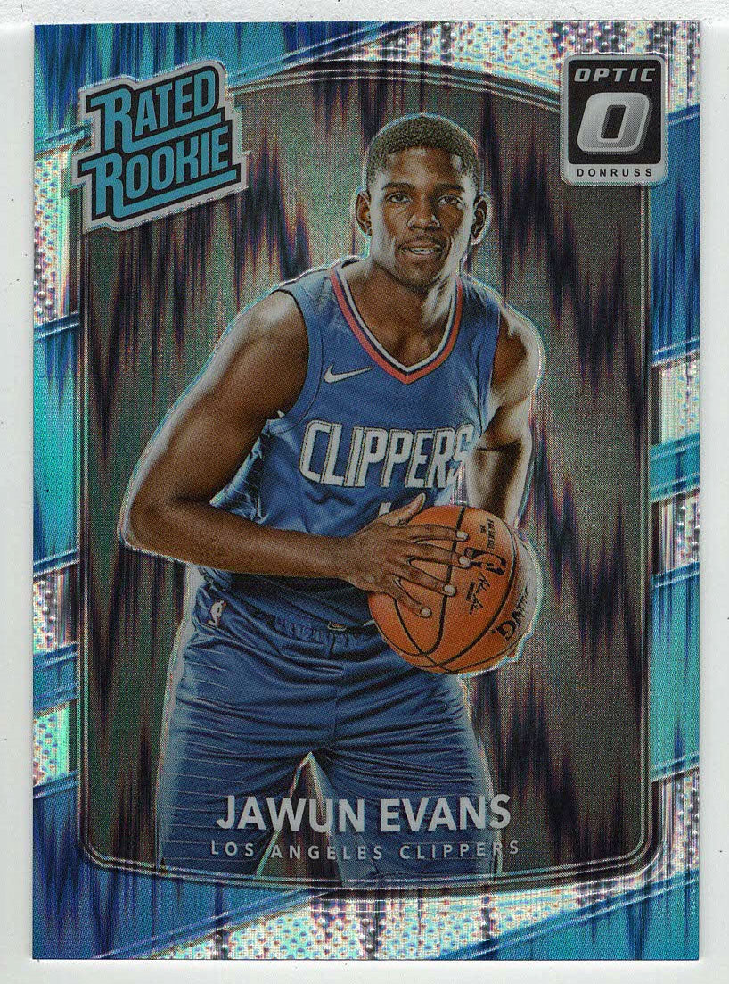Jawun Evans - Los Angeles Clippers - Shock Flash (NBA Basketball Card) 2017-18 Donruss Optic # 162 Mint