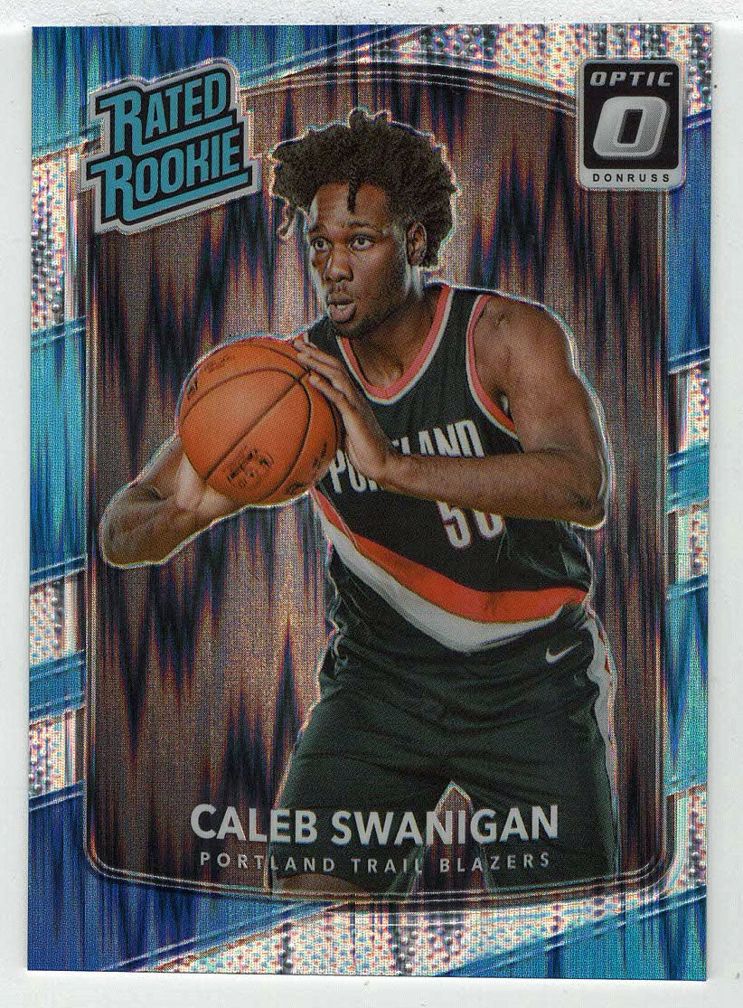 Caleb Swanigan - Portland Trail Blazers - Shock Flash (NBA Basketball Card) 2017-18 Donruss Optic # 175 Mint