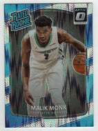 Malik Monk - Charlotte Hornets - Shock Flash (NBA Basketball Card) 2017-18 Donruss Optic # 190 Mint