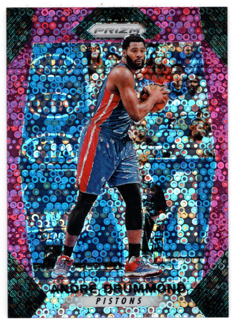 Andre Drummond 38/50 - Detroit Pistons - PINK Prizms Fast Break (NBA Basketball Card) 2017-18 Panini Prizm # 172 Mint