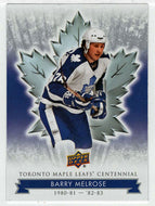 Barry Melrose (NHL Hockey Card) 2017-18 Upper Deck Toronto Maple Leafs Centennial # 9 Mint