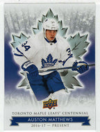 Auston Matthews (NHL Hockey Card) 2017-18 Upper Deck Toronto Maple Leafs Centennial # 11 Mint
