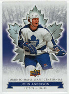 John Anderson (NHL Hockey Card) 2017-18 Upper Deck Toronto Maple Leafs Centennial # 14 Mint