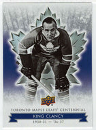 King Clancy (NHL Hockey Card) 2017-18 Upper Deck Toronto Maple Leafs Centennial # 20 Mint