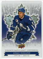 Jonas Hoglund (NHL Hockey Card) 2017-18 Upper Deck Toronto Maple Leafs Centennial # 27 Mint