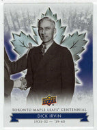 Dick Irvin (NHL Hockey Card) 2017-18 Upper Deck Toronto Maple Leafs Centennial # 31 Mint