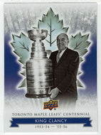 King Clancy (NHL Hockey Card) 2017-18 Upper Deck Toronto Maple Leafs Centennial # 45 Mint