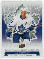 Leo Komarov (NHL Hockey Card) 2017-18 Upper Deck Toronto Maple Leafs Centennial # 71 Mint