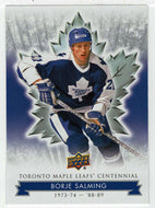 Borje Salming (NHL Hockey Card) 2017-18 Upper Deck Toronto Maple Leafs Centennial # 90 Mint