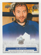 Ed Belfour - Memorable Moments (NHL Hockey Card) 2017-18 Upper Deck Toronto Maple Leafs Centennial # 196 Mint