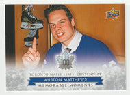 Auston Matthews - Memorable Moments (NHL Hockey Card) 2017-18 Upper Deck Toronto Maple Leafs Centennial # 198 Mint
