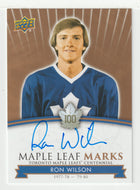 Ron Wilson - Autograph - Maple Leaf Marks (NHL Hockey Card) 2017-18 Upper Deck Toronto Maple Leafs Centennial # MLM-RW Mint