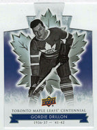 Gordie Drillon - Die Cuts (NHL Hockey Card) 2017-18 Upper Deck Toronto Maple Leafs Centennial # 58 Mint