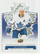 Leo Komarov - Die Cuts (NHL Hockey Card) 2017-18 Upper Deck Toronto Maple Leafs Centennial # 71 Mint