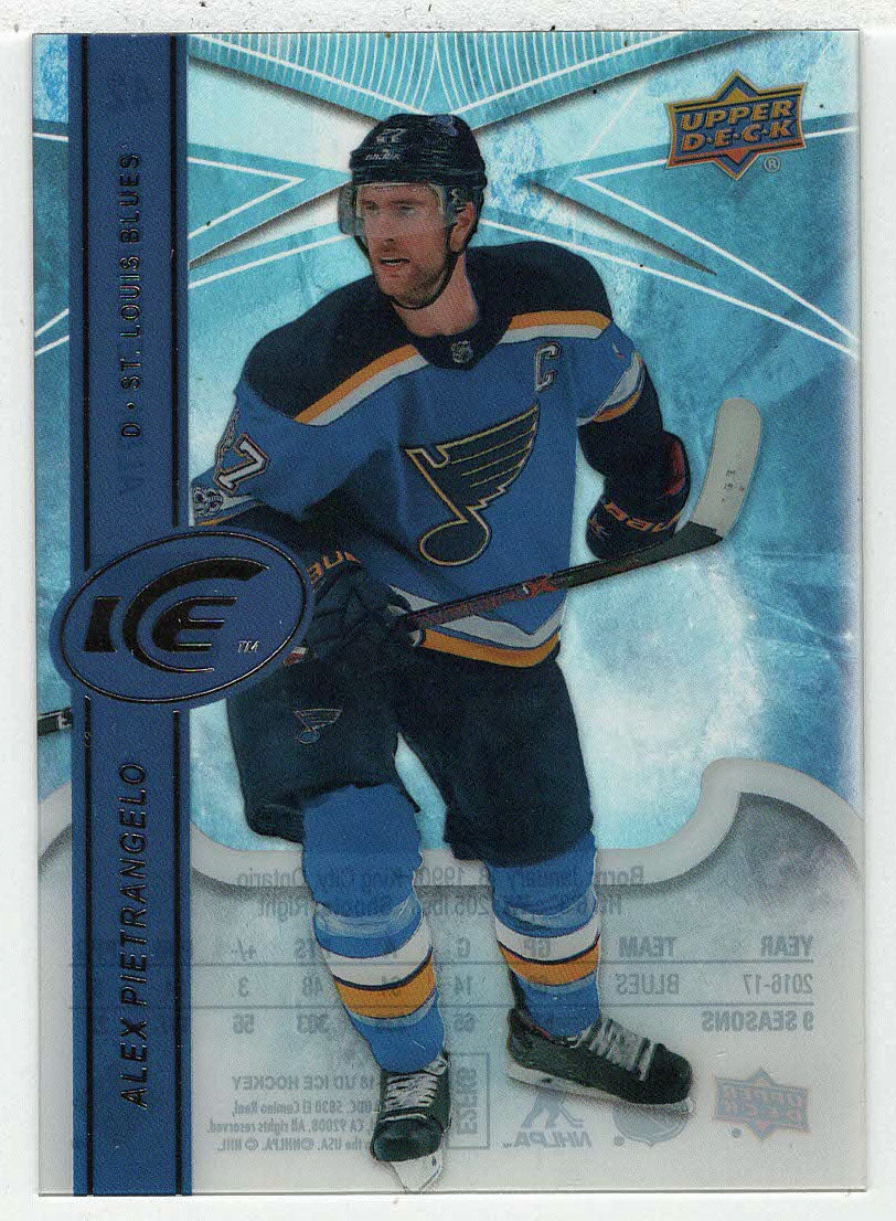 Alex Pietrangelo - St. Louis Blues (NHL Hockey Card) 2017-18 Upper Deck Ice # 42 Mint