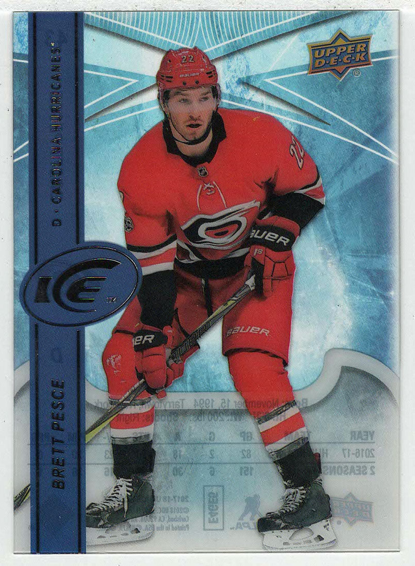 Brett Pesce - Carolina Hurricanes (NHL Hockey Card) 2017-18 Upper Deck Ice # 43 Mint