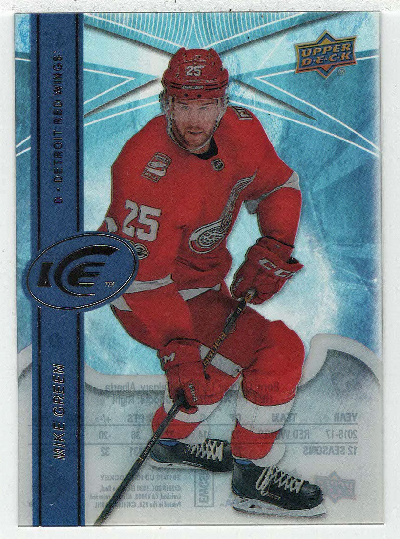 Mike Green - Detroit Red Wings (NHL Hockey Card) 2017-18 Upper Deck Ice # 45 Mint