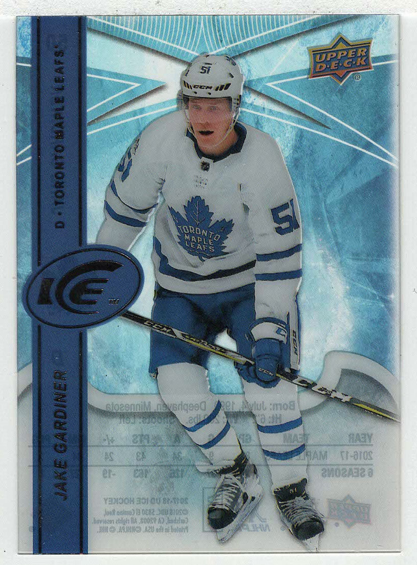 Jake Gardiner - Toronto Maple Leafs (NHL Hockey Card) 2017-18 Upper Deck Ice # 50 Mint