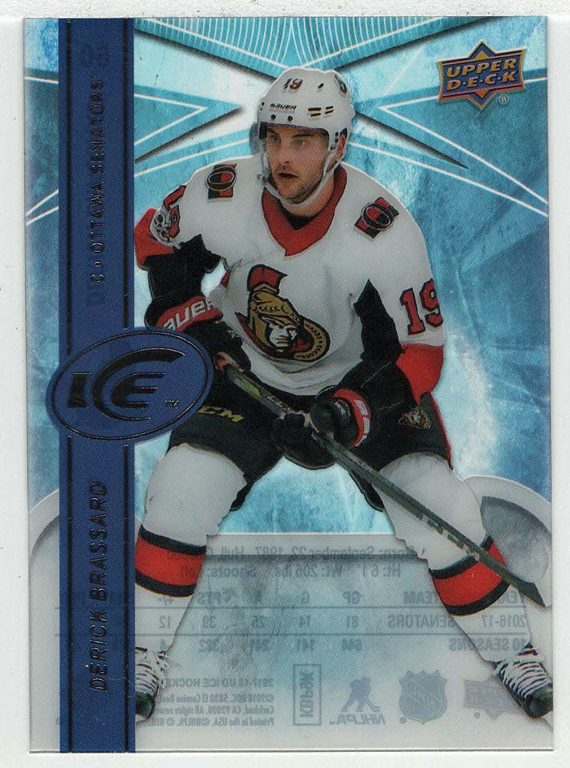 Derick Brassard - Ottawa Senators (NHL Hockey Card) 2017-18 Upper Deck Ice # 60 Mint