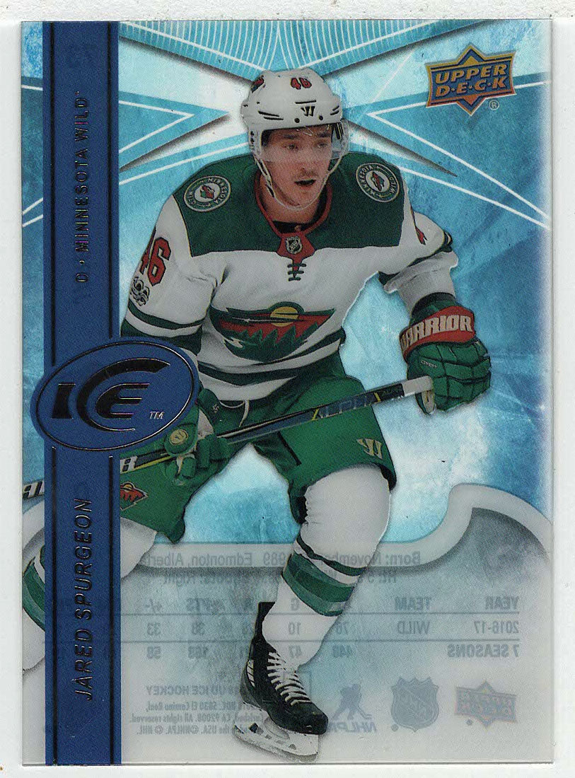 Jared Spurgeon - Minnesota Wild (NHL Hockey Card) 2017-18 Upper Deck Ice # 73 Mint