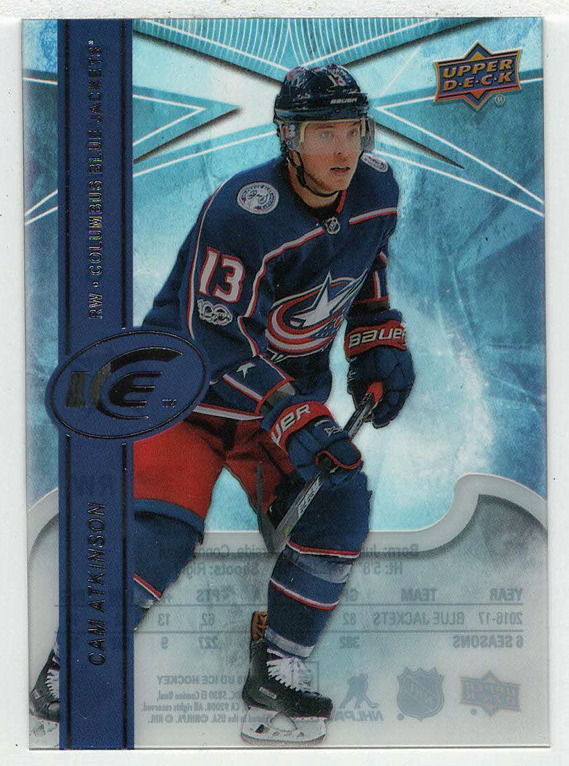 Cam Atkinson - Columbus Blue Jackets (NHL Hockey Card) 2017-18 Upper Deck Ice # 79 Mint
