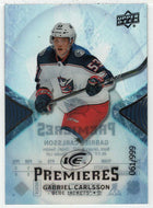 Gabriel Carlsson 61/999 RC- Columbus Blue Jackets (NHL Hockey Card) 2017-18 Upper Deck Ice # 148 Mint